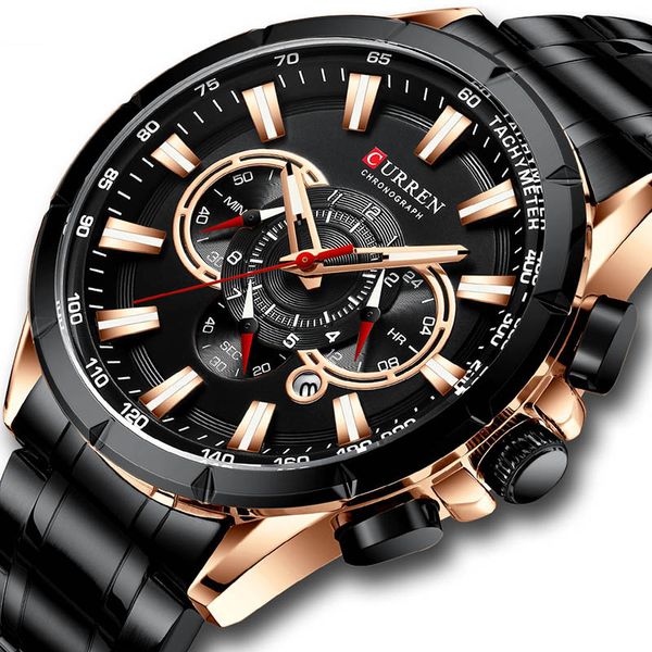 sports watches men's luxury brand curren stainless steel quartz watch chronograph date wristwatch fashion business male clock
sports watches men's luxury brand curren stainless steel quartz watch chronograph date wristwatch fashion business male clock