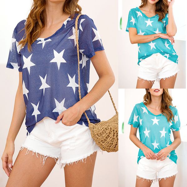 perspective summer for womens and blouses 2019 tunic star print o neck short sleeve casual tee shirt woman clothes, White
perspective summer for womens and blouses 2019 tunic star print o neck short sleeve casual tee shirt woman clothes, White