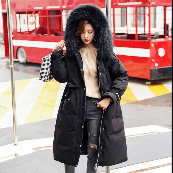 women's down & parkas hiver nouveau femmes doudoune naturel fourrure col épais noir capuche garder au chaud grande taille 2021 mode pol, Black
women's down & parkas hiver nouveau femmes doudoune naturel fourrure col épais noir capuche garder au chaud grande taille 2021 mode pol, Black
