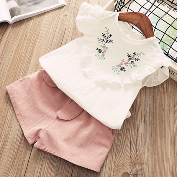 summer kids clothing sets new style brand baby girls clothes short sleeve t-shirt with shorts 2pcs children clothes suits, White
summer kids clothing sets new style brand baby girls clothes short sleeve t-shirt with shorts 2pcs children clothes suits, White