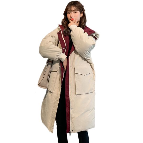 2019 new parka womens winter coats womans long cotton loose hooded jackets thicken outerwear female overcoat padded snow wear, Black 
2019 new parka womens winter coats womans long cotton loose hooded jackets thicken outerwear female overcoat padded snow wear, Black