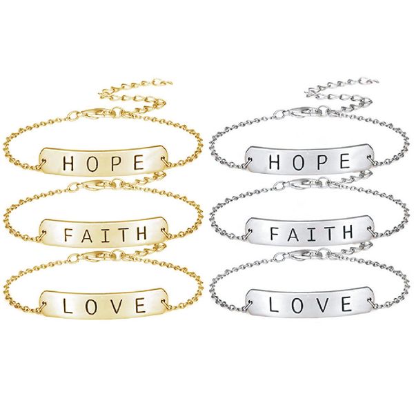 charm bracelets titanium steel love / hope faith couple bracelet gold silver color friends fashion party jewelry gift, Golden;silver
charm bracelets titanium steel love / hope faith couple bracelet gold silver color friends fashion party jewelry gift, Golden;silver