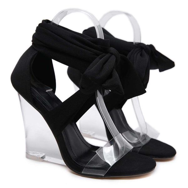 ankle wrap clear heels fashion women shoes gladiator women sandals women platform wedges heels sandals size 35 to 41, Black
ankle wrap clear heels fashion women shoes gladiator women sandals women platform wedges heels sandals size 35 to 41, Black