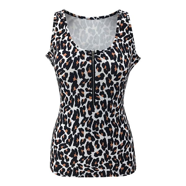 new women summer casual tank vest leopard vest sleeveless zipper tank camisoles o neck clubwear t-shirt, White
new women summer casual tank vest leopard vest sleeveless zipper tank camisoles o neck clubwear t-shirt, White