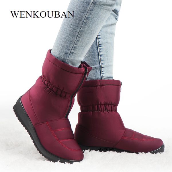 waterproof snow boots women warm ankle boots winter zipper plush platform ladies warm black shoes bota feminina
waterproof snow boots women warm ankle boots winter zipper plush platform ladies warm black shoes bota feminina