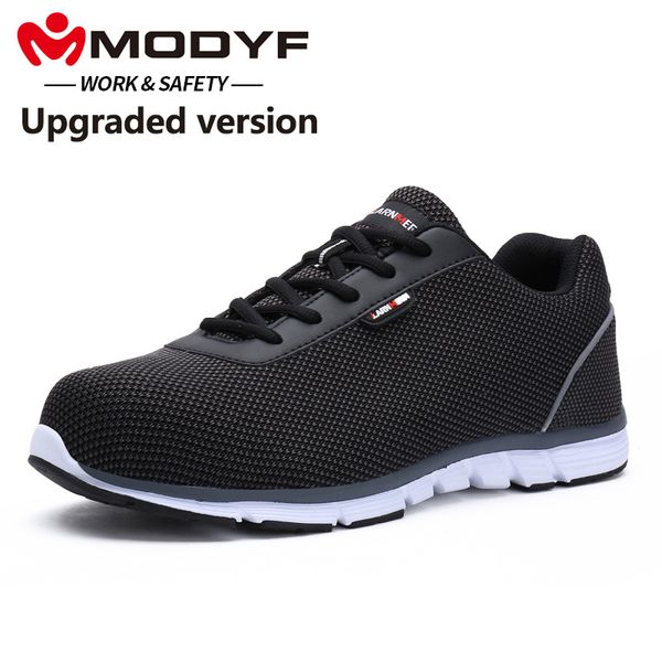 modyf men steel toe work safety shoes lightweight breathable reflective casual sneaker, Black
modyf men steel toe work safety shoes lightweight breathable reflective casual sneaker, Black