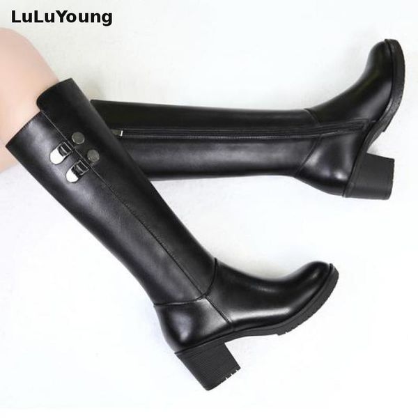 split leather knee-high zip motorcycle boots high boots women's winter warm shoes knee high, Black
split leather knee-high zip motorcycle boots high boots women's winter warm shoes knee high, Black