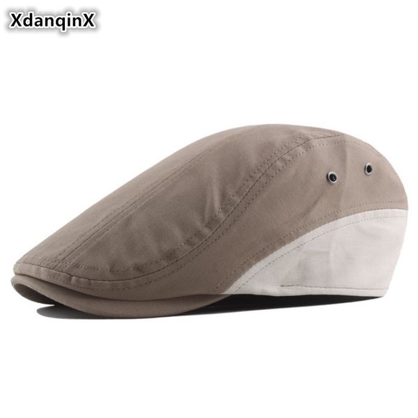 xdanqinx men's british cotton berets breathable youth fashion hat 2019 new adjustable head size dad's hats snapback cap, Blue;gray
xdanqinx men's british cotton berets breathable youth fashion hat 2019 new adjustable head size dad's hats snapback cap, Blue;gray