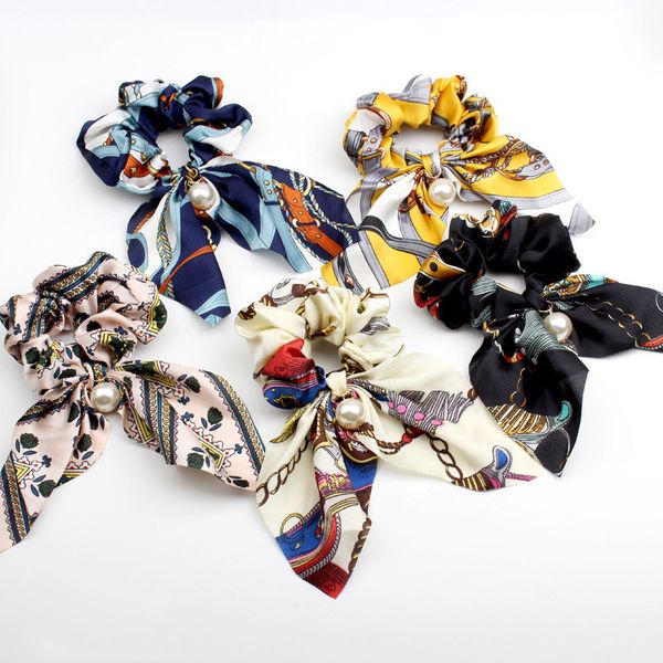 fashion bowknot hair scrunchies women pearl satin scarf hairband ponytail holder hair accessories, Silver
fashion bowknot hair scrunchies women pearl satin scarf hairband ponytail holder hair accessories, Silver