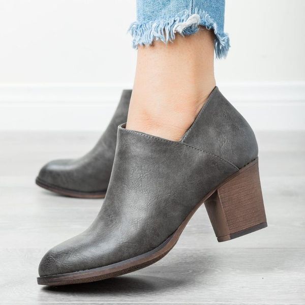 2019 women ankle boots pointed toe casual ladies fashion heel slip on women female heels single shoes, Black
2019 women ankle boots pointed toe casual ladies fashion heel slip on women female heels single shoes, Black