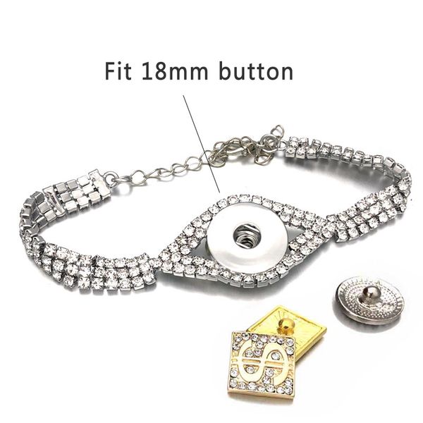 120 fashion full of crystal 18mm snap button bracelet bangle interchangeable charm ginger jewelry for women men gift, Golden;silver
120 fashion full of crystal 18mm snap button bracelet bangle interchangeable charm ginger jewelry for women men gift, Golden;silver