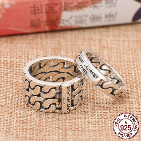 S925 sterling silver ring personality fashion jewelry vintage hand-carved woven letter ring punk men's ring 2019 new hot
S925 sterling silver ring personality fashion jewelry vintage hand-carved woven letter ring punk men's ring 2019 new hot