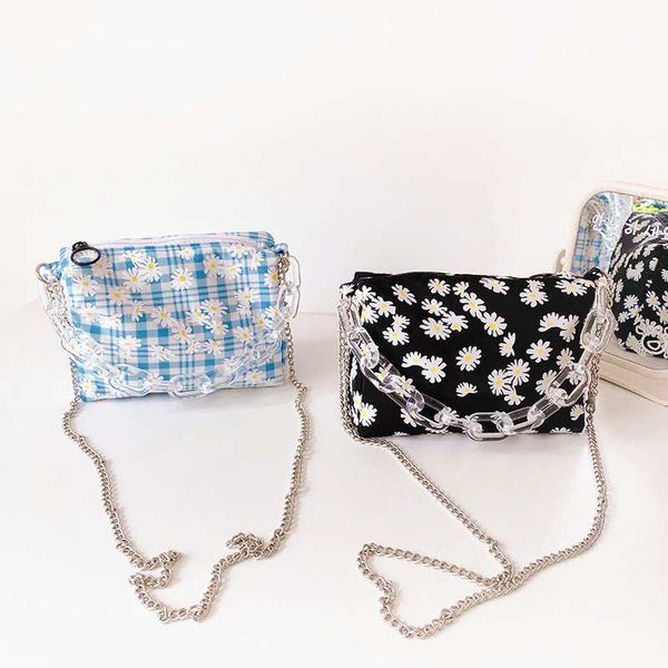 girls sweet cute handbag with transparent acrylic chain female teenager korean little daisy print small mini cell phone handbag
girls sweet cute handbag with transparent acrylic chain female teenager korean little daisy print small mini cell phone handbag