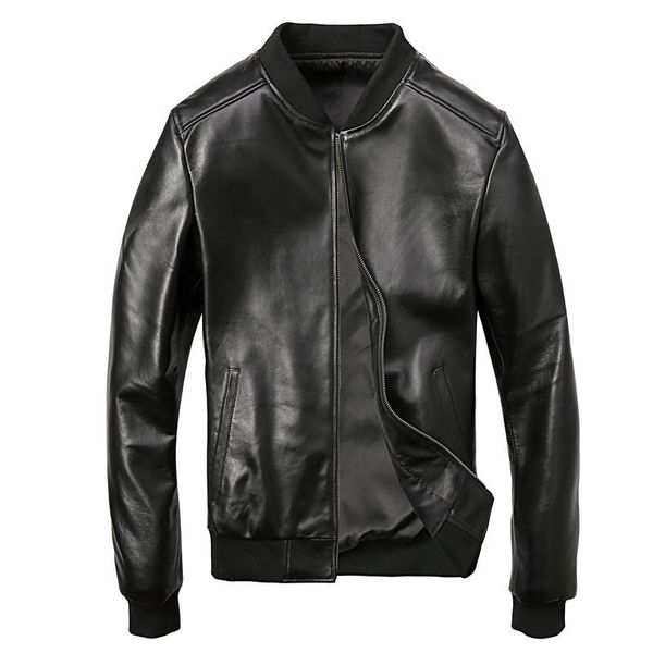 men's leather & faux sheepskin winter genuine jacket motorcycle for men pilot bomber natural real male coat 2021, Black
men's leather & faux sheepskin winter genuine jacket motorcycle for men pilot bomber natural real male coat 2021, Black