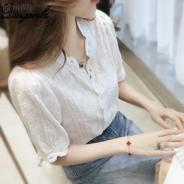 2020 summer white chiffon shirt new v neck lace blouse short sleeve women clothing elegant female
2020 summer white chiffon shirt new v neck lace blouse short sleeve women clothing elegant female