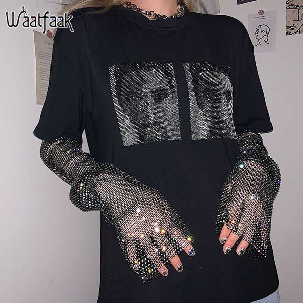 waatfaak diamond shinny mesh patchwork black t shirt oversized printed casual t-shirt women summer tee shirt basic harajuku 2020, White
waatfaak diamond shinny mesh patchwork black t shirt oversized printed casual t-shirt women summer tee shirt basic harajuku 2020, White