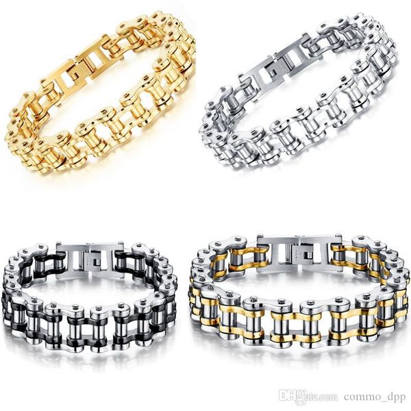 316l stainless steel bike chain bracelets punk motorcycle biker titanium steel chains bangle for mens fashion never fade jewelry, Black
316l stainless steel bike chain bracelets punk motorcycle biker titanium steel chains bangle for mens fashion never fade jewelry, Black