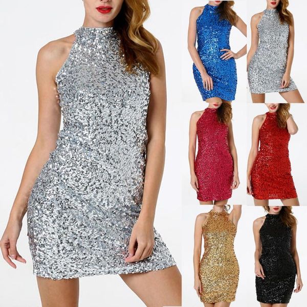 women sequined dress vestidos solid color embellished shining sheath sleeveless dress oneck party hip mini dresses, Black;gray
women sequined dress vestidos solid color embellished shining sheath sleeveless dress oneck party hip mini dresses, Black;gray