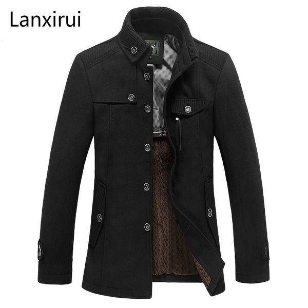 lanxirui brand clothing mens wool &blends autumn winter cashmere men 's coat trench jacket wool coat overcoat mj381, Black
lanxirui brand clothing mens wool &blends autumn winter cashmere men 's coat trench jacket wool coat overcoat mj381, Black