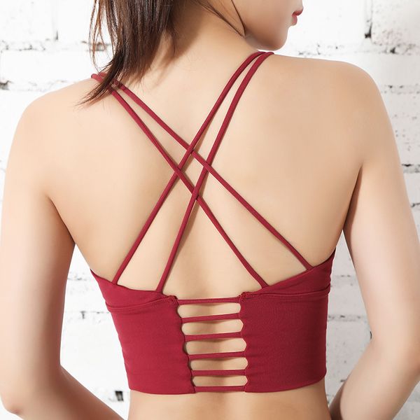 lu-6 hollow-out back sports underwear bra womens shock-proof gathered shaping vest yoga quick-drying bra thin belt fitness, White;red
lu-6 hollow-out back sports underwear bra womens shock-proof gathered shaping vest yoga quick-drying bra thin belt fitness, White;red