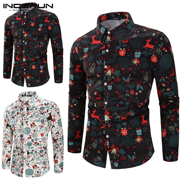incerun fashion christmas printed men long sleeve lapel dress shirts casual trend joker mens funny harajuku button blouse, White;black
incerun fashion christmas printed men long sleeve lapel dress shirts casual trend joker mens funny harajuku button blouse, White;black
