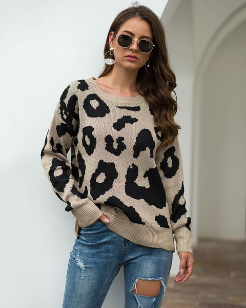 2019 women winter knitted sweater women leopard print o-neck long sleeve knitting sweaters korean casual minimalist loose jumper, White;black
2019 women winter knitted sweater women leopard print o-neck long sleeve knitting sweaters korean casual minimalist loose jumper, White;black