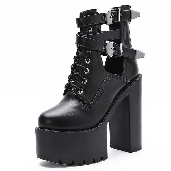 gothic spring autumn buckle cross strap block fashion high heels platform women boots punk rock motorcycle ladies goth shoes, Black
gothic spring autumn buckle cross strap block fashion high heels platform women boots punk rock motorcycle ladies goth shoes, Black