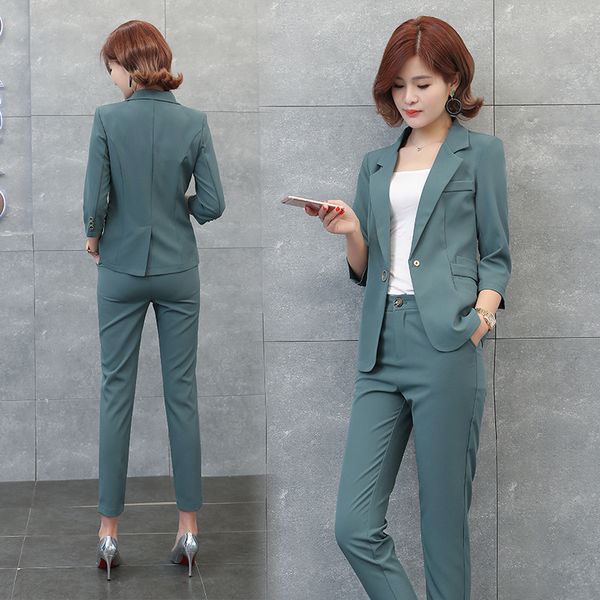 women's suit 2019 autumn new casual fashion temperament slim slimming solid color single buckle small suit trousers two-piece, White;black
women's suit 2019 autumn new casual fashion temperament slim slimming solid color single buckle small suit trousers two-piece, White;black