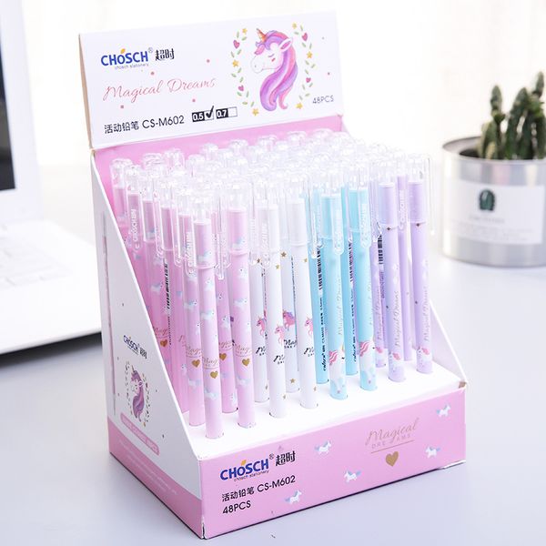 4 pcs/lot unicorn mechanical pencil cute 0.5 mm pencil automatic pen for kid school office supplies escolar, Blue;orange
4 pcs/lot unicorn mechanical pencil cute 0.5 mm pencil automatic pen for kid school office supplies escolar, Blue;orange