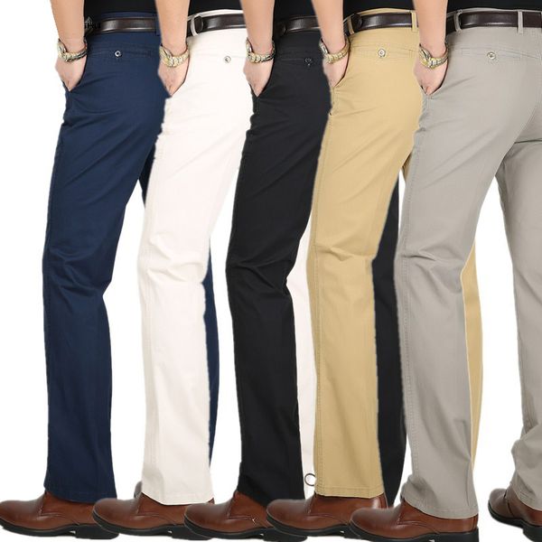 spring summer thin suit pants men middle-aged cotton slacks loose solid business casual pants father dad high waist straight, White;black
spring summer thin suit pants men middle-aged cotton slacks loose solid business casual pants father dad high waist straight, White;black