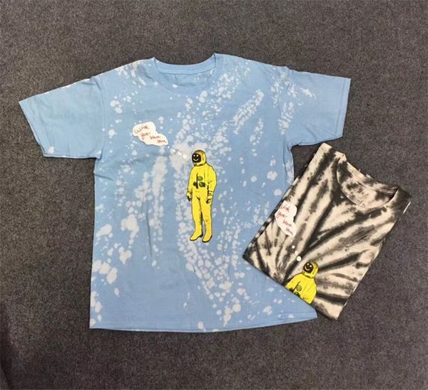 2019 tie dyeing travis scott astroworld tour astronaut tee t shirt hip hop ts men women short sleeve mens t-shirts, White;black 
2019 tie dyeing travis scott astroworld tour astronaut tee t shirt hip hop ts men women short sleeve mens t-shirts, White;black