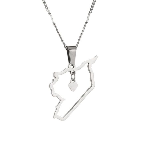 stainless steel syria map pendant necklaces outline pendant necklace syrians map heart jewelry, Silver
stainless steel syria map pendant necklaces outline pendant necklace syrians map heart jewelry, Silver