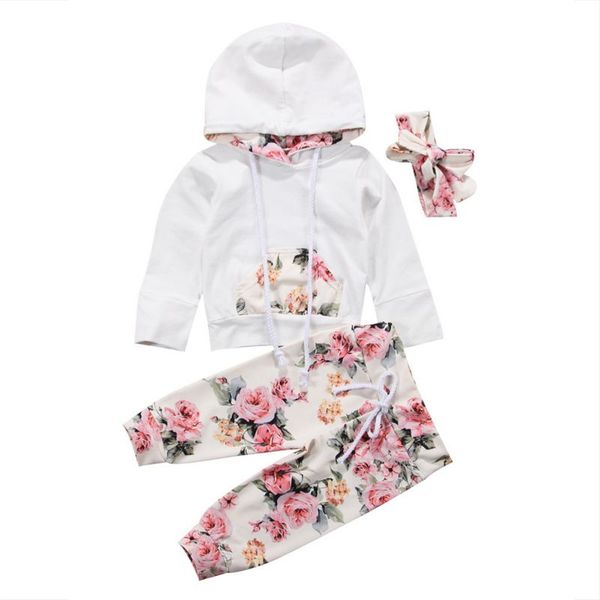new toddler infant newborn baby girls floral outfit clothes tracksuit hooded +leggings pants headband 3pcs sets 0-24m, White
new toddler infant newborn baby girls floral outfit clothes tracksuit hooded +leggings pants headband 3pcs sets 0-24m, White