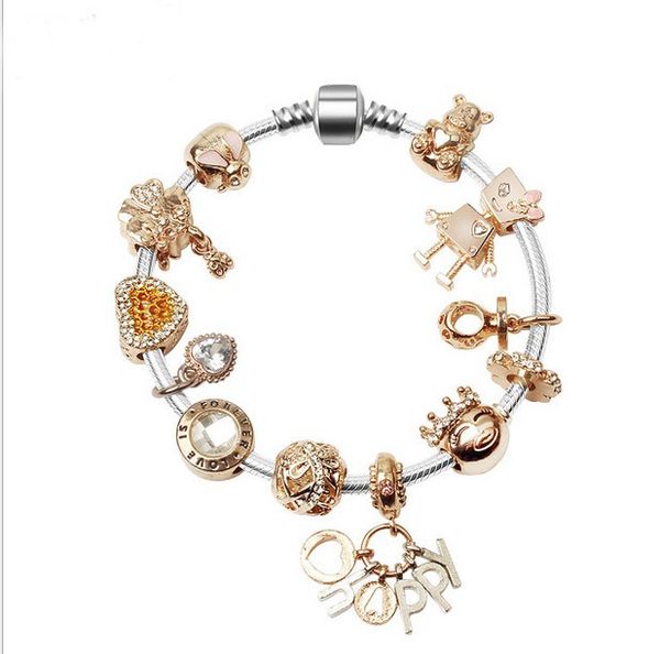 jrl fashion snake chain bracelet silver gold plated crystal european charm beads fits pandora charm bracelets style bracelets k4257, Golden;silver
jrl fashion snake chain bracelet silver gold plated crystal european charm beads fits pandora charm bracelets style bracelets k4257, Golden;silver