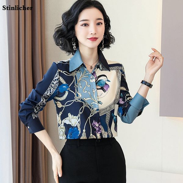 women's blouses & shirts 2021 chinese style satin silk shirt blouse women elegant long sleeve print office ladies work vintage party, White
women's blouses & shirts 2021 chinese style satin silk shirt blouse women elegant long sleeve print office ladies work vintage party, White