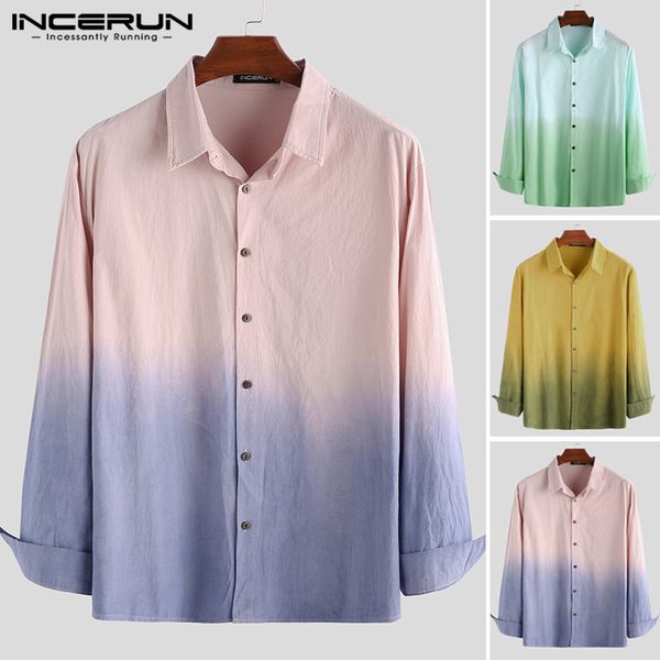 incerun men gradient shirt tie dye cotton streetwear long sleeve 2019 casual lapel blouse fashion brand shirts men high quality, White;black
incerun men gradient shirt tie dye cotton streetwear long sleeve 2019 casual lapel blouse fashion brand shirts men high quality, White;black