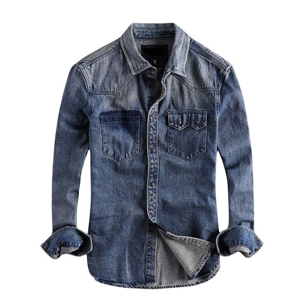 japanese harajuku vintage distressed blue jean shirt for men urban boys casual long sleeve ripped denim shirt plus size, White;black
japanese harajuku vintage distressed blue jean shirt for men urban boys casual long sleeve ripped denim shirt plus size, White;black