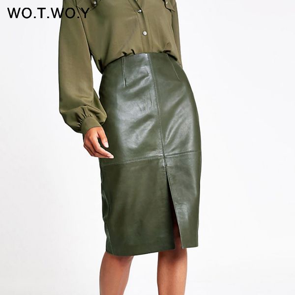 wotwoy autumn office lady faux leather women skirt 2020 formal high waist midi pencil skirt knee-length back split skirt womens, Black
wotwoy autumn office lady faux leather women skirt 2020 formal high waist midi pencil skirt knee-length back split skirt womens, Black