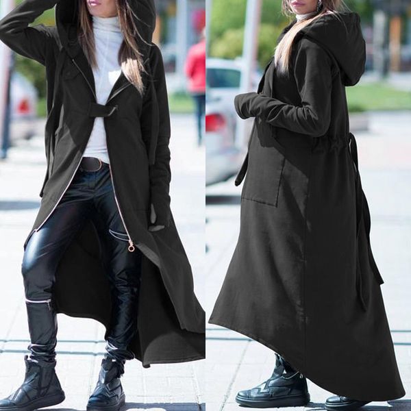 asymmetrical coats women's zipper jackets 2019 zanzea casual hooded long sleeve outwear female button overcoat plus size 5xl, Black;brown
asymmetrical coats women's zipper jackets 2019 zanzea casual hooded long sleeve outwear female button overcoat plus size 5xl, Black;brown