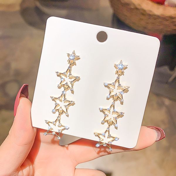 ustar long tassel stars drop earring for women shiny rhinestone dangle earring statement fashion party jewelry gifts, Silver
ustar long tassel stars drop earring for women shiny rhinestone dangle earring statement fashion party jewelry gifts, Silver