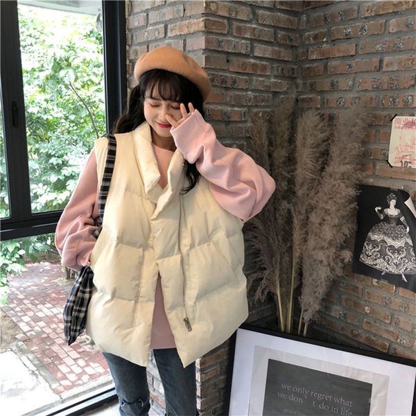 casual zipper cotton-padded vest coat women windproof sleeveless waistcoat warm jackets vest female 2019 fashion autumn winter, Black;white
casual zipper cotton-padded vest coat women windproof sleeveless waistcoat warm jackets vest female 2019 fashion autumn winter, Black;white