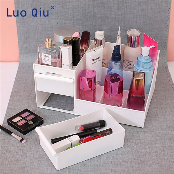 cosmetic storage box plastic black and white deskmulti-purpose storage box