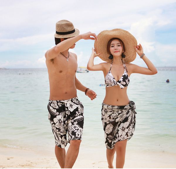 2019 new black white flower lovers swimsuit couple three-piece split bikini swimwear biquini suit man beach shorts
2019 new black white flower lovers swimsuit couple three-piece split bikini swimwear biquini suit man beach shorts