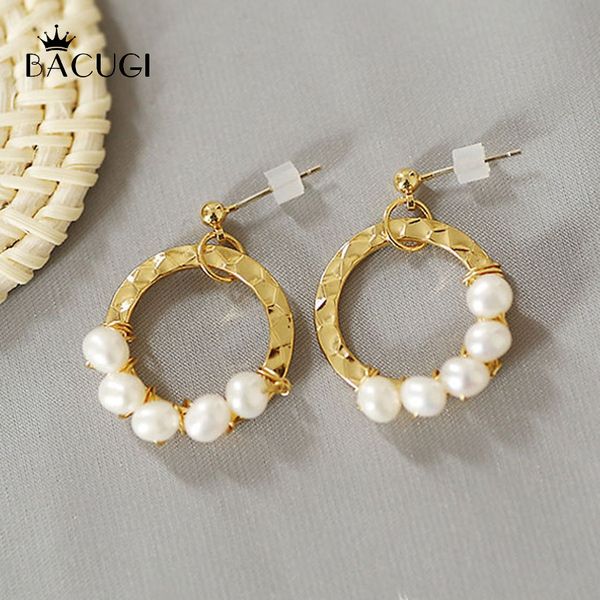 white natural fresh water baroque pearls round circle drop earrings for women engagement bohemia dangle earrings, Golden;silver
white natural fresh water baroque pearls round circle drop earrings for women engagement bohemia dangle earrings, Golden;silver