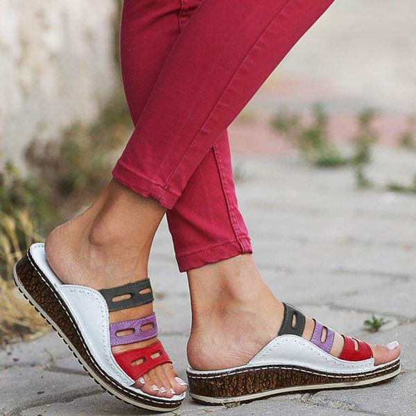 muqgew women's ladies sandals spring summer mixed color slip on wedges heels sandals casual beach slippers shoes lady girls 2019, Black
muqgew women's ladies sandals spring summer mixed color slip on wedges heels sandals casual beach slippers shoes lady girls 2019, Black