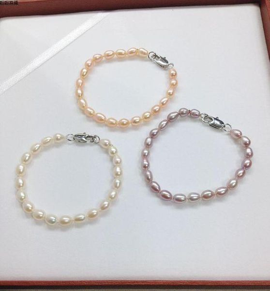 new fashion exquisite natural fresh water rice shape pearl 5-6mm rice shaped pearl 925 sterling silver clasp bracelet, Black
new fashion exquisite natural fresh water rice shape pearl 5-6mm rice shaped pearl 925 sterling silver clasp bracelet, Black