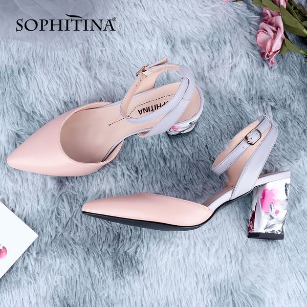 sophitina new women's pumps sheepskin fashion printing flower square heel shoes buckle new elegant pumps c645 t200525, Black
sophitina new women's pumps sheepskin fashion printing flower square heel shoes buckle new elegant pumps c645 t200525, Black