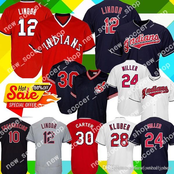 12 Francisco Lindor Jersey Cleveland Men Indians 30 Joe Carter 24 Miller 28 Corey Kluber 10 Edwin Encarnacion Baseball Jerseys
12 Francisco Lindor Jersey Cleveland Men Indians 30 Joe Carter 24 Miller 28 Corey Kluber 10 Edwin Encarnacion Baseball Jerseys