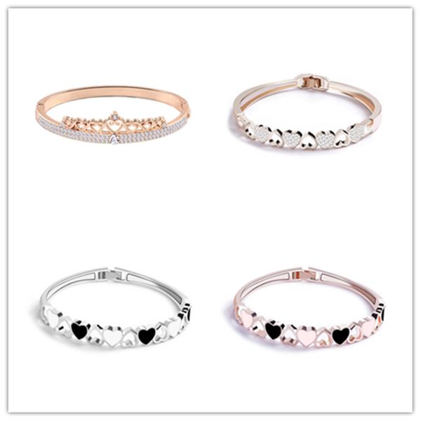 new jewelry heart-to-heart bracelet fashion europe and the united states simple retro ladies jewelry crystal bracelet, Black
new jewelry heart-to-heart bracelet fashion europe and the united states simple retro ladies jewelry crystal bracelet, Black
