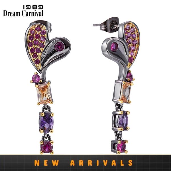 dreamcarnival1989 new delicate feminine love earrings for women linked drop fuchsia tone cubic-zirconia selling jewel we3999, Silver
dreamcarnival1989 new delicate feminine love earrings for women linked drop fuchsia tone cubic-zirconia selling jewel we3999, Silver